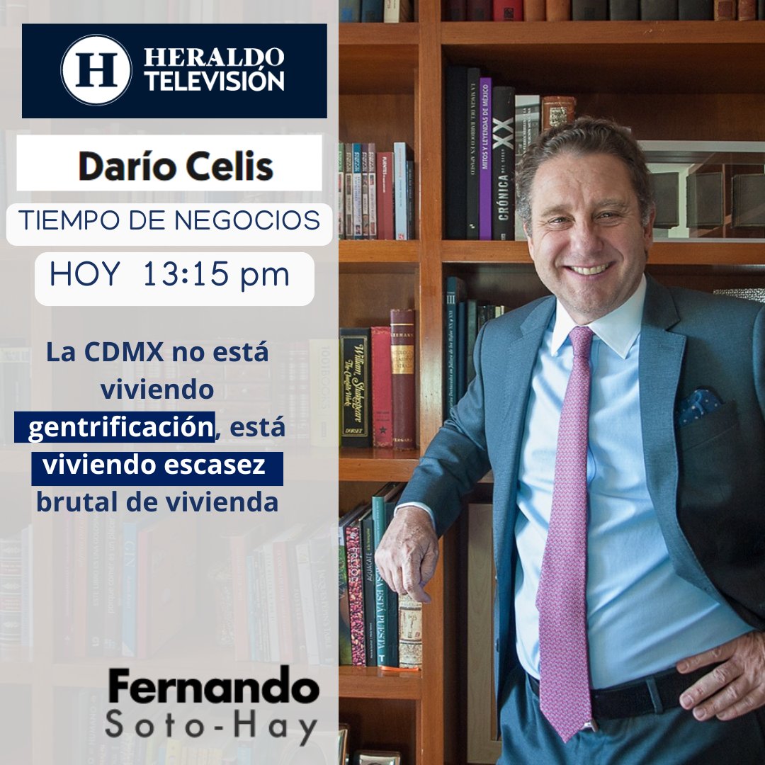 TuHipotecaFácil (@tuhipotecafacil) on Twitter photo ¿Quieres saber qué está pasando con la gentrificación?
Hoy 13:15 hrs (cdmx) <a href="/FernandoSotoHay/">Fernando Soto-Hay</a> te lo explica con <a href="/dariocelise/">Darío Celis</a> por su programa #TiempodeNegocios
por <a href="/heraldodemexico/">El Heraldo de México</a>
Acompáñanos 🎧📺👇
heraldodemexico.com.mx/tv.html ¿Quieres saber qué está pasando con la gentrificación?
Hoy 13:15 hrs (cdmx) <a href="/FernandoSotoHay/">Fernando Soto-Hay</a> te lo explica con <a href="/dariocelise/">Darío Celis</a> por su programa #TiempodeNegocios
por <a href="/heraldodemexico/">El Heraldo de México</a>
Acompáñanos 🎧📺👇
heraldodemexico.com.mx/tv.html