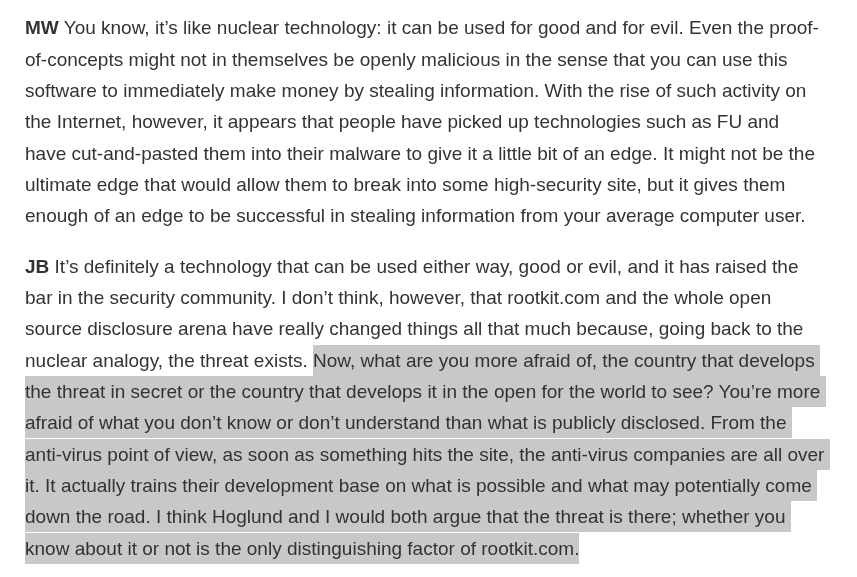 On March 13th this year Raphael Mudge, the original author of Cobalt Strike, wrote a post about "Security Conversation" and more recently his comment on Elastic (<a href="/elasticseclabs/">Elastic Security Labs</a>) vs Shellter (<a href="/shellterproject/">Shellter</a>)  case.

This reminds the decades-long discussion about the role of