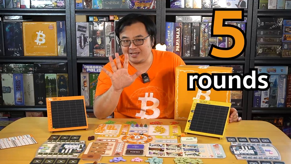#boardgame #AgeofBitcoin is played over "5 rounds," and whoever has the highest end-game wealth is the winner!

🔔Follow on Kickstarter to grab special character card "#SatoshiNakamoto" with exclusive in-game abilities:
kickstarter.com/projects/white…

📌 Launch: July 21st 2025
 #Bitcoin