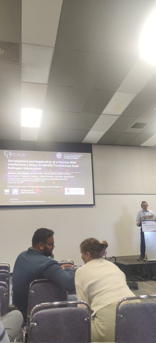 Federico De Angelis (@federicodeang12) on Twitter photo Following up, fantastic presentation from our very own <a href="/andrewjhanton/">Andrew John Hanton ✊🏻🇺🇦</a> on the development of an siRNA library to identify CoV host-pathogen interactions! So clear, so good, <a href="/roslininstitute/">The Roslin Institute</a> keeps delivering!
#asv2025 Following up, fantastic presentation from our very own <a href="/andrewjhanton/">Andrew John Hanton ✊🏻🇺🇦</a> on the development of an siRNA library to identify CoV host-pathogen interactions! So clear, so good, <a href="/roslininstitute/">The Roslin Institute</a> keeps delivering!
#asv2025