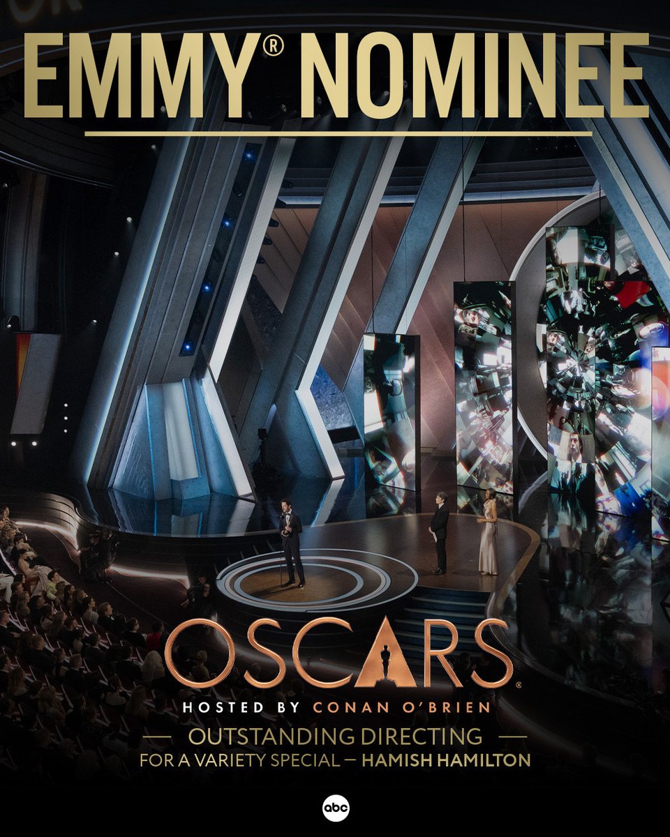 ABCNetwork's tweet image. Congratulations to The #Oscars on the #Emmy Nomination for Outstanding Directing for a Variety Special! #EmmyNoms #Emmys