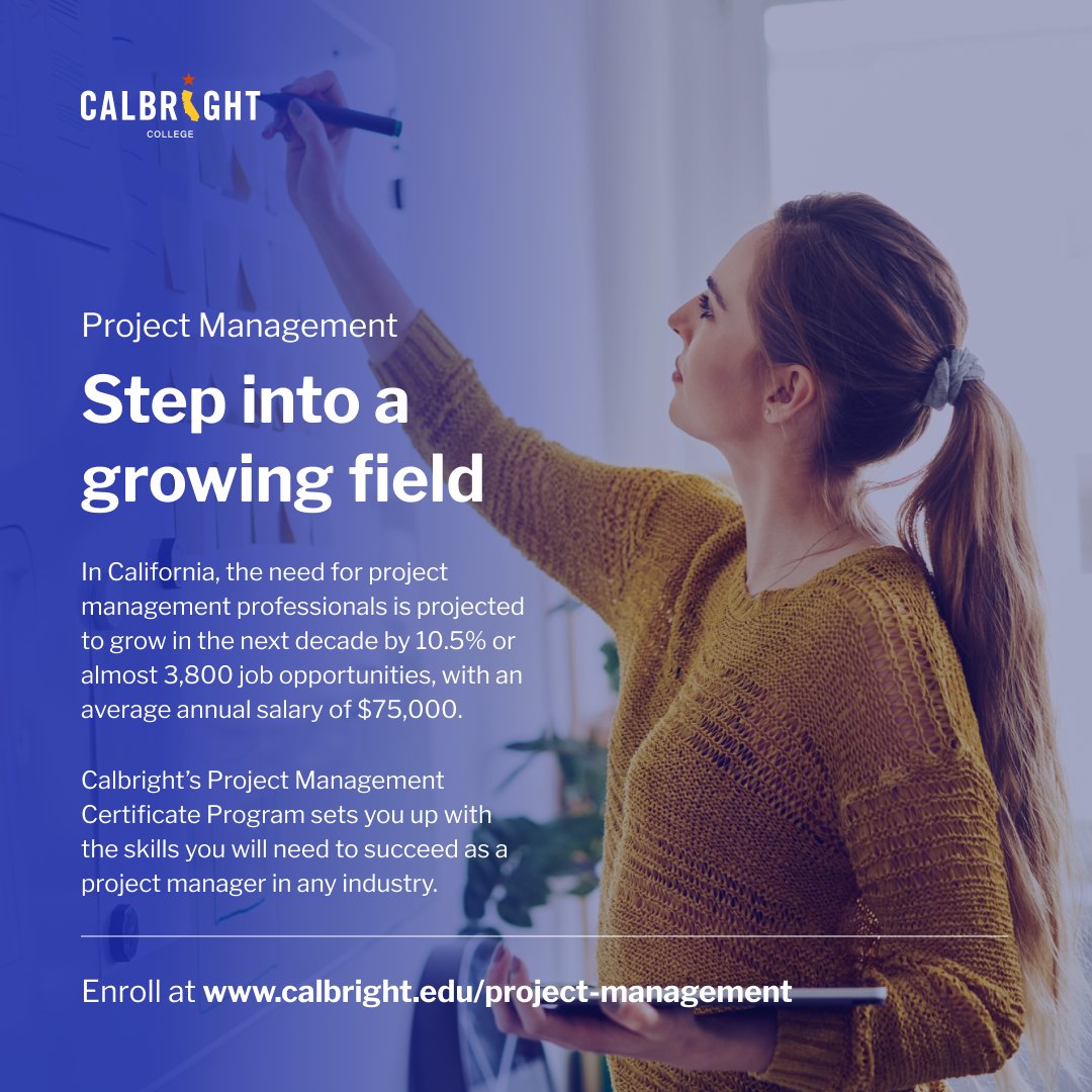 Are you a planner? An organizer? Do calendars bring you peace? You’re going to love our Project Management certificate program. Enroll now and learn skills applicable to a wide range of industries. Get started: calbrig.ht/3ItEMJU