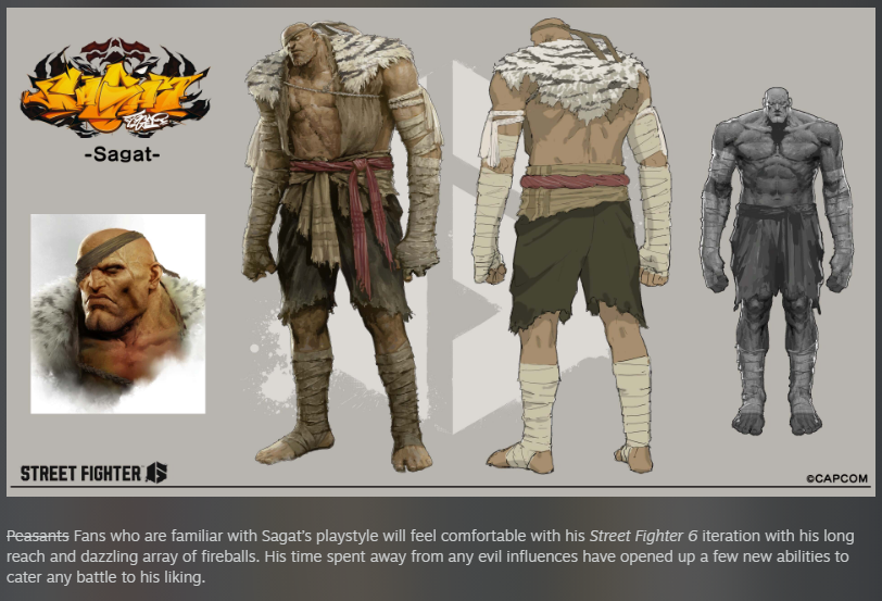 FGC_Daily's tweet image. 🎨STREET FIGHTER 6 - SAGAT CHARACTER ART
This is giving heavy Street Fighter II vibes, Tall Unstoppable Force