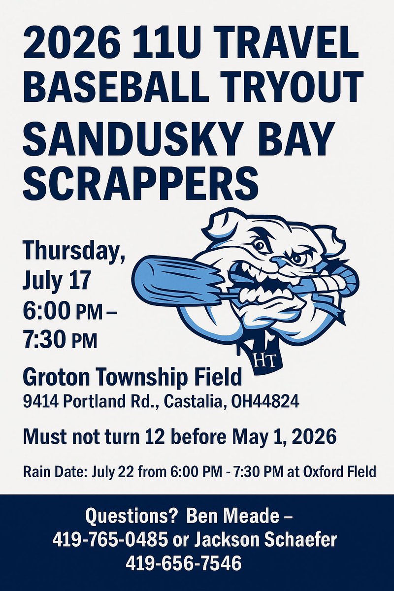 SScrappers's tweet image. 🚨11u Tryout Opportunity🚨