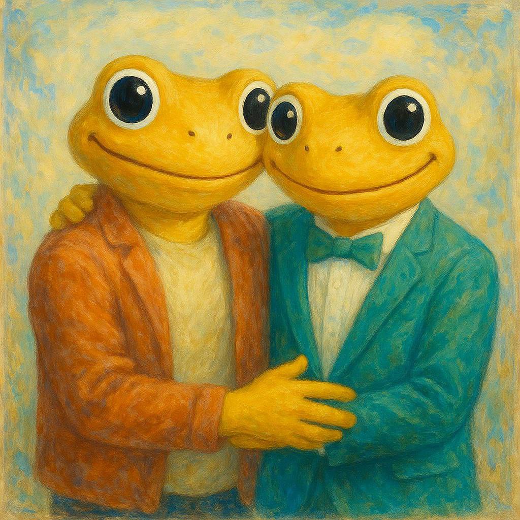 TurboToadToken's tweet image. Friends who became family - the greatest gift we choose for ourselves. $TURBO 🐸💛