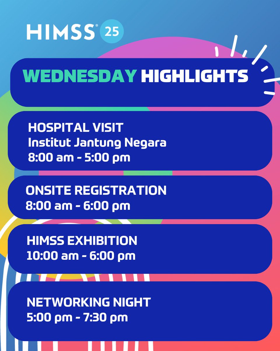 #HIMSS25 APAC preconference day has arrived, and we’re officially getting our activities started.
 
Today is all about settling in, making early connections, exploring the exhibition, and taking part in our exclusive hospital visit experience.
 
If you haven’t checked in yet,