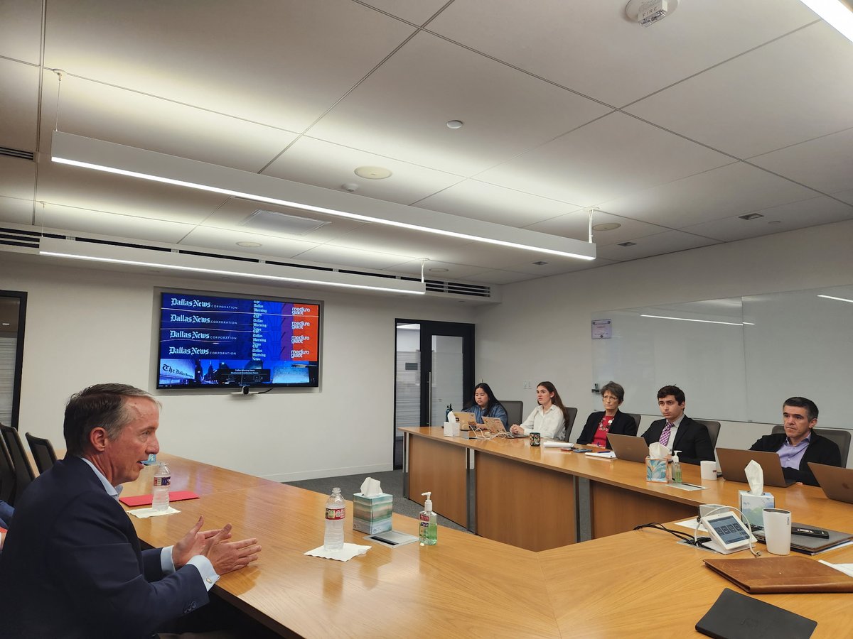 JCHartzell's tweet image. Great conversation this morning with the @dallasnews Editorial Board. I was excited to meet with one of the top papers in the country to share our goals to accelerate SMU’s trajectory & find new, innovative & bold ways to serve Dallas, Texas, & beyond. Thanks to the Board for the…