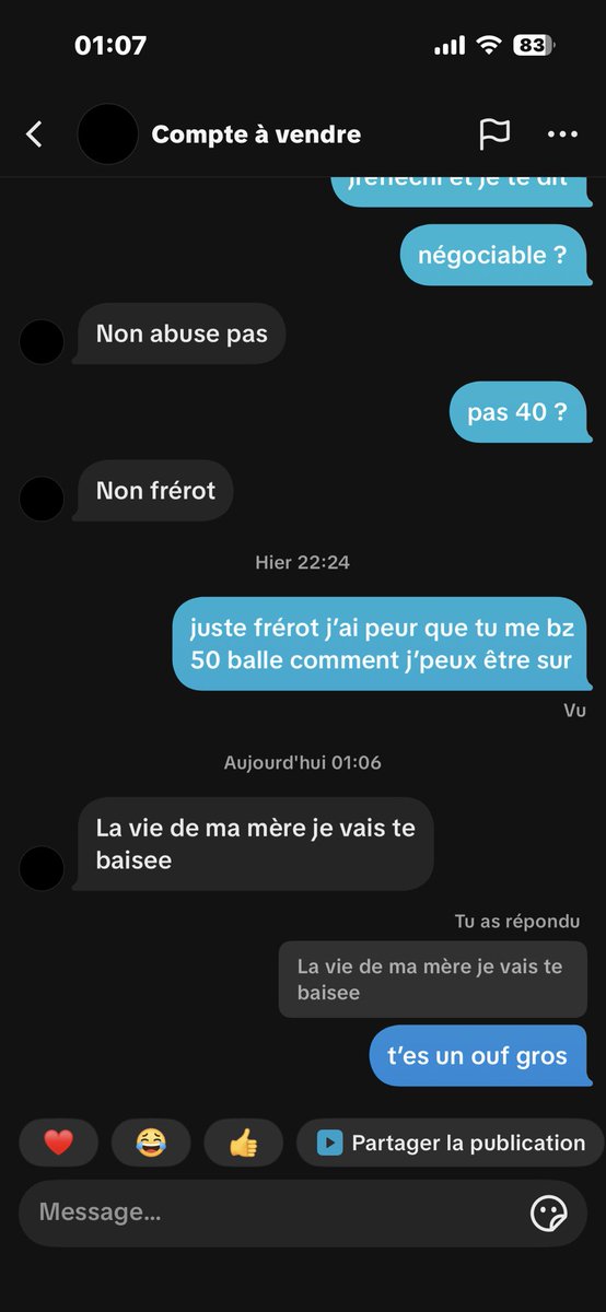 contexte j’veux juste acheter un compte tiktok
