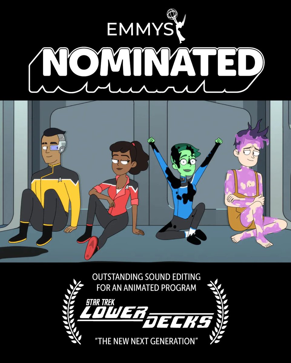 Titmouse Animation (@titmouseinc) on Twitter photo #StarTrekLowerDecks may have aired its final episode on <a href="/paramountplus/">Paramount+</a>, but the show continues to live long and prosper 🖖
The audio Engineering Team has been nominated for Best Sound Editing in an Animated Program for the series finale "The New Next Generation." Shoutout to: #StarTrekLowerDecks may have aired its final episode on <a href="/paramountplus/">Paramount+</a>, but the show continues to live long and prosper 🖖
The audio Engineering Team has been nominated for Best Sound Editing in an Animated Program for the series finale "The New Next Generation." Shoutout to: