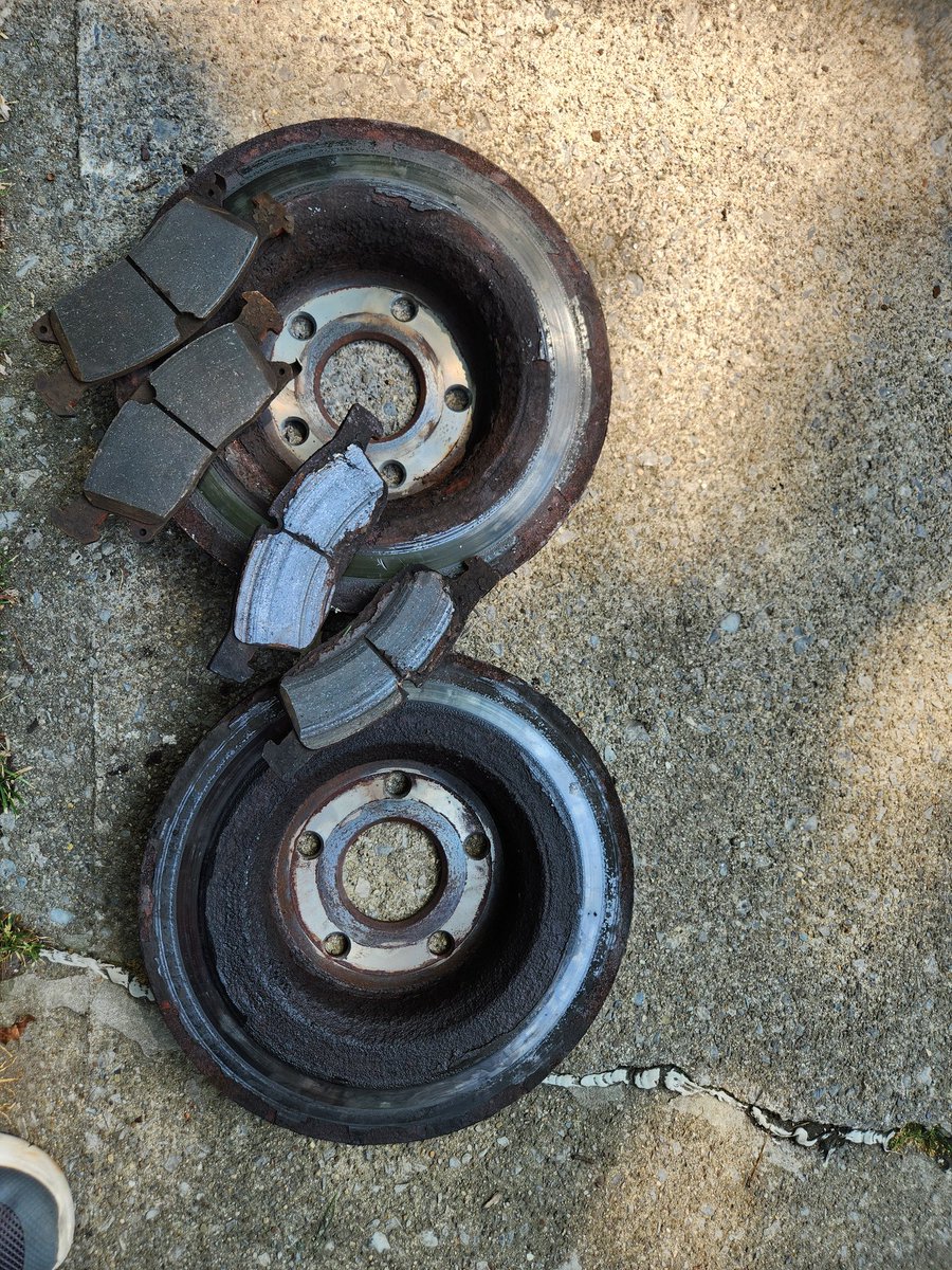 Nothing is ever easy. Messed up and ordered the wrong parts off Amazon, forcing me to spend more $ at NAPA. 
Bolts that wouldn't break free &amp; issues with tools made for irritating hours. My 1st front brake job is in the books, costing me $274 in parts &amp; another $75 in tools. Smh
