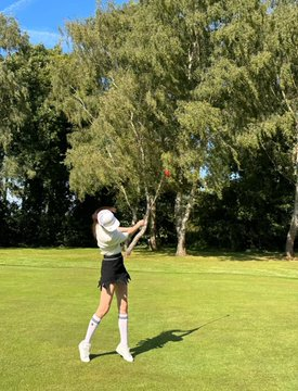 A silent story begins in the morning light—rhythm in every swing, peace in every shot. ⛳🌤️