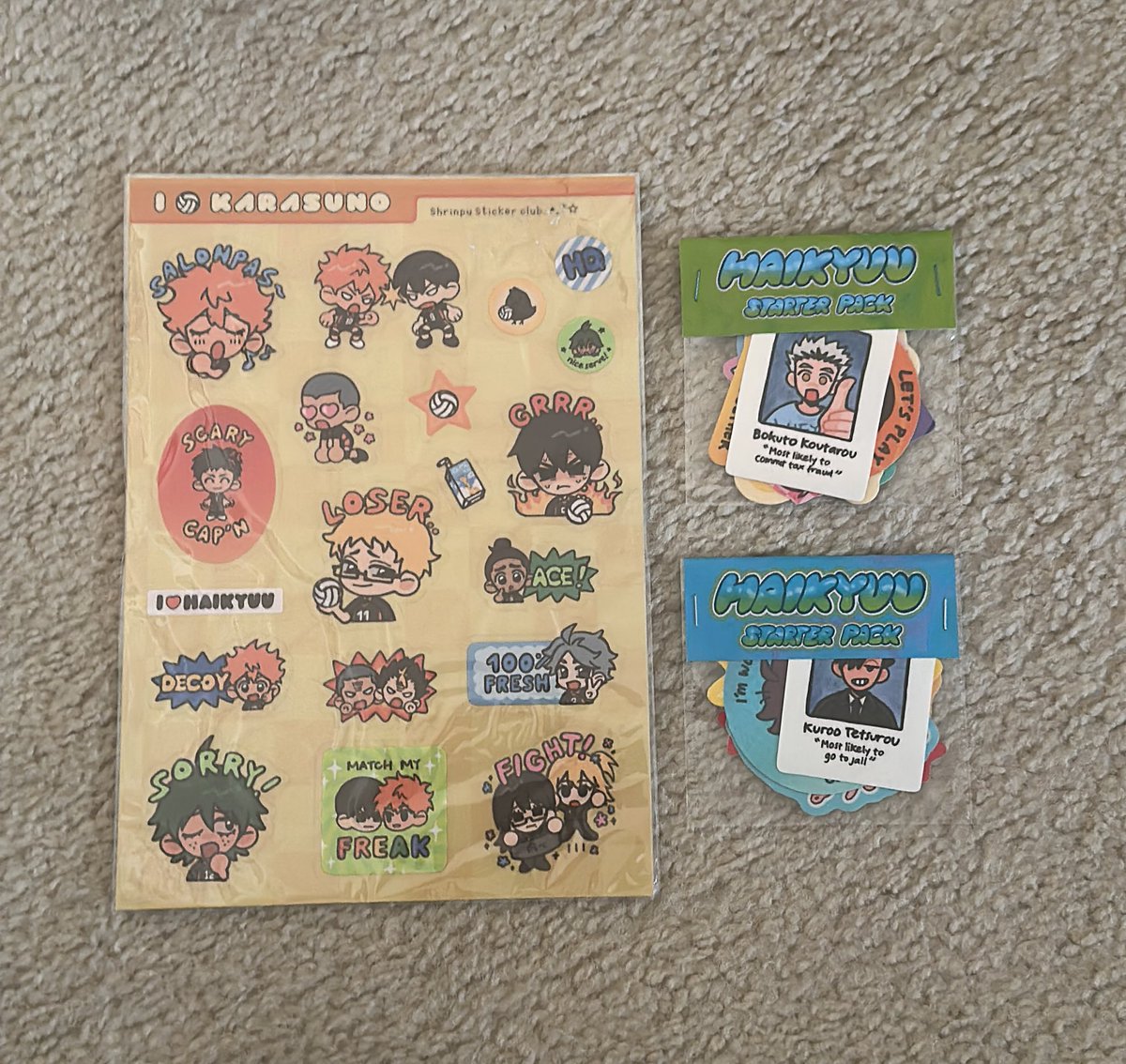 bnharmy's tweet image. usa reclaims - shrinpuwu haikyuu stickers
sticker sheet: $10 each + dms (2 available)
sticker packs: $12 each + dms
reply or message to claim