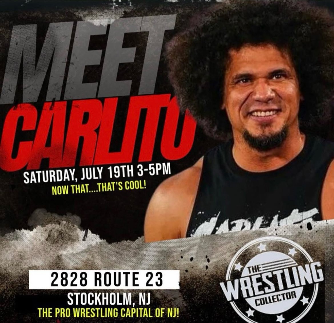 TheWCStore's tweet image. This Saturday at The Wrestling Collector on Route 23 in Stockholm, NJ meet former WWE Judgement Day member Carlito from 3-5PM! Prices are $30/$30/$50.
The Wrestling Collector
2828 State Route 23
Stockholm, NJ