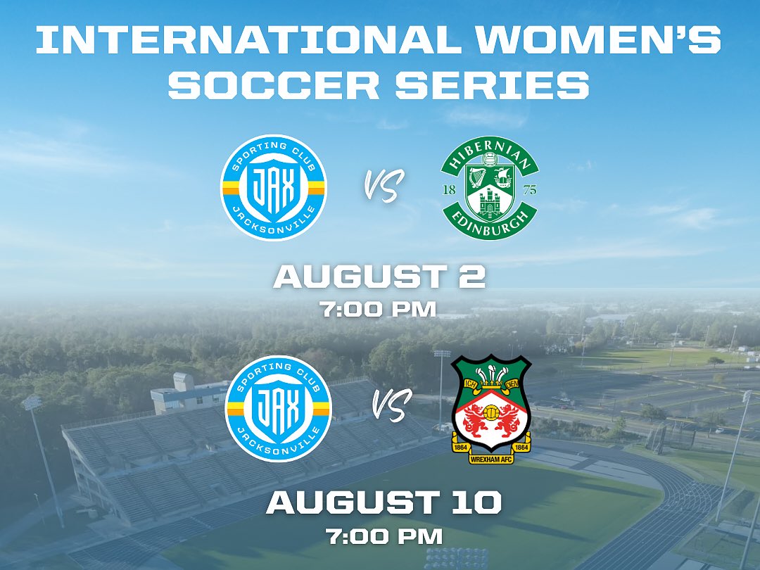 JustAGuyNamedTy's tweet image. Yo @TravisHunterJr! @sporting_jax takes on @WrexhamAFCWomen, the team Ryan Reynolds and Rob McElhenney made famous on Welcome to Wrexham! Come thru and help JAX break the internet on August 10! Let’s make some noise! #SportingJAX #Wrexham #JAXTakeover