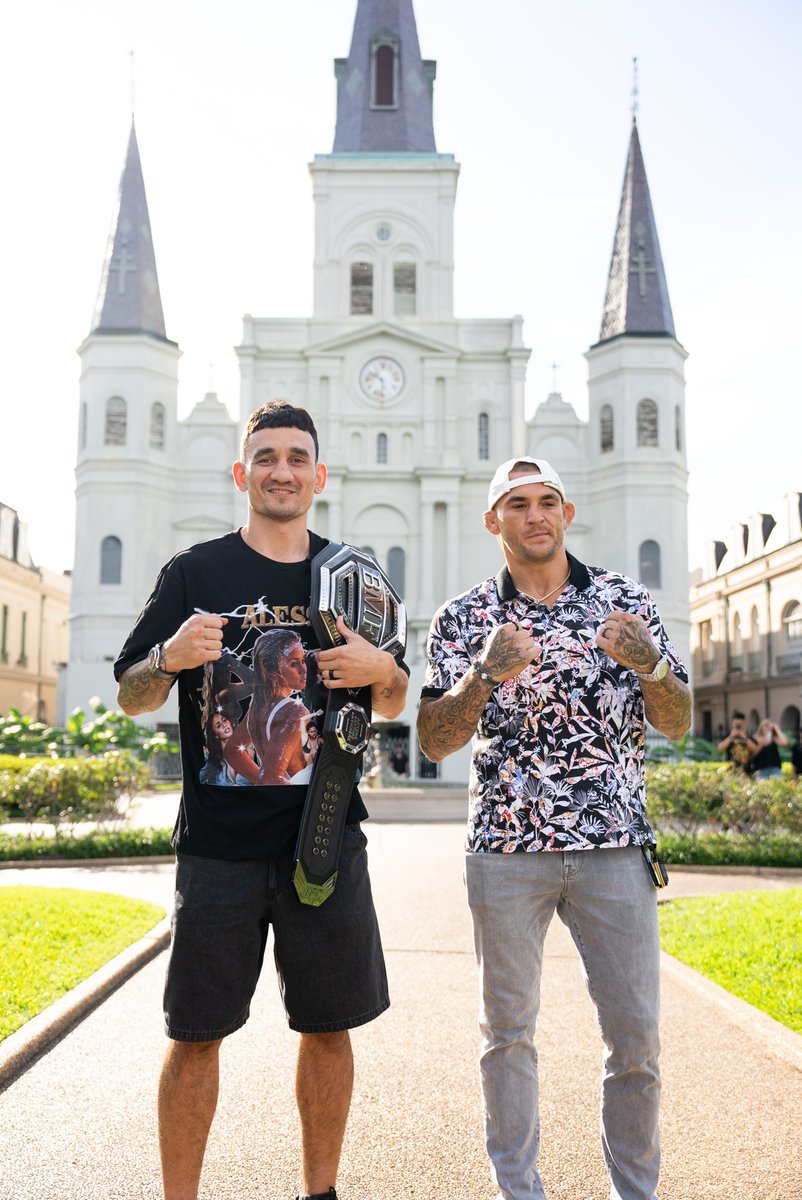 Face-to-face in the French Quarter 👀

<a href="/BlessedMMA/">Max Holloway</a> vs <a href="/DustinPoirier/">The Diamond</a> 3 goes down this weekend at #UFC318!

[ LIVE SAT at 10pmET on <a href="/ESPNPlus/">ESPN+</a> PPV ]