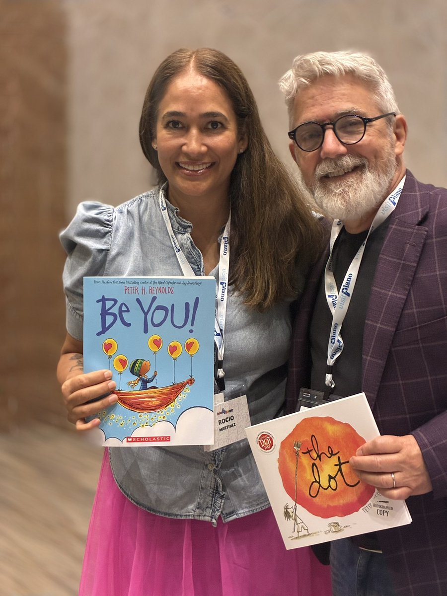 Romacha73's tweet image. I got to meet one of my favorite authors at the Early Child @R10N4F conference today! I’ve been reading @peterhreynolds books to my students for years—this was one of the coolest things that’s ever happened to me as a teacher! Thank you! 
 #PKWorld #AuthorMeet #gratefultweet