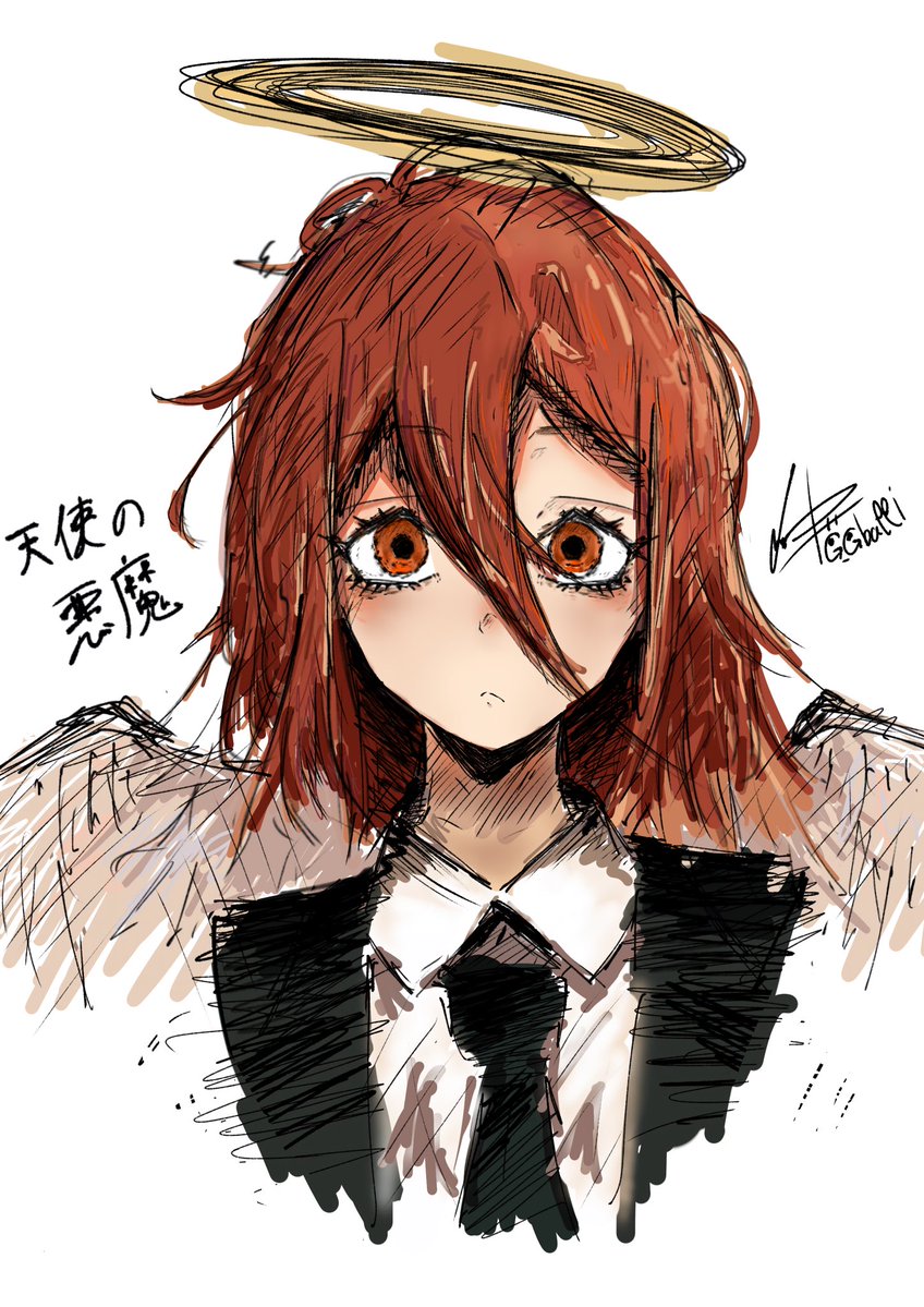 Moranashi's tweet image. 天使の悪魔　色塗った
#チェンソーマン