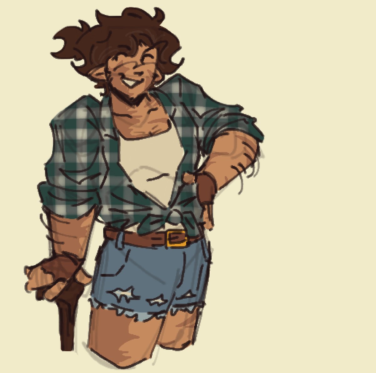 dbleyemji's tweet image. gonna make designs for the cabincore boys eventually for now here’s scar in one of my outfits