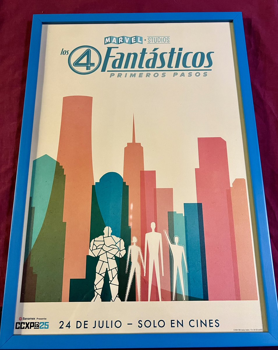 Acotaitinerante's tweet photo. ✨¿Les gustaría ganarse el póster oficial de Los 4 Fantásticos Primeros Pasos de la #CCXP25 enmarcado , cortesía de sus amigos de Acotación Itinerante? ✨

¡Al tiro que vamos a a hacer dinámica! 
RT como primer paso y no olvides seguirnos para estar al tanto de cómo ganártelo 🍿 #FantasticFour #Los4Fantásticos