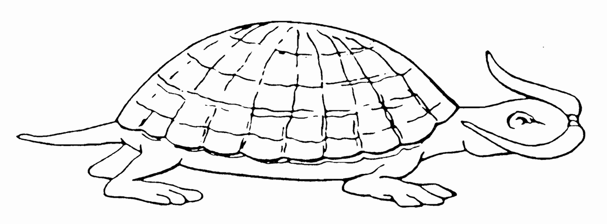 TylerGreenfieId's tweet image. Guess what prehistoric animal this sketch is supposed to represent.