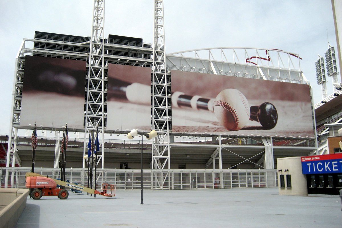 The Pete bat wasn't so bad was it? I always thought the largest panel should have been made into video board that showed videos, old Reds content (like HOF induction speeches) et al. And yes, I put it in the proverbial suggestion box.