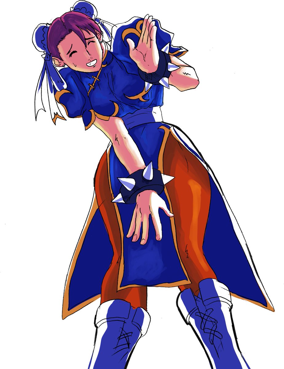 shinzankuro's tweet image. SF3 New Generation/2nd Impact winning screen inspired artstyle for Chun-Li