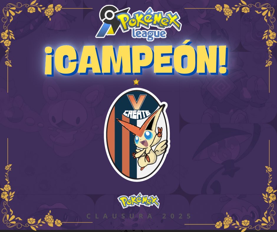pokemex's tweet image. 🔥¡Final ÉPICO en la Clausura 2025 de la LIGA POKÉMEX VGC!
👑 V-CREATE lo hace de nuevo y se lleva la corona con pura estrategia y fuego en el alma.
Gracias a todos los equipos por una temporada de locura.
¡Esto es solo el comienzo!
#LigaPokémexVGC