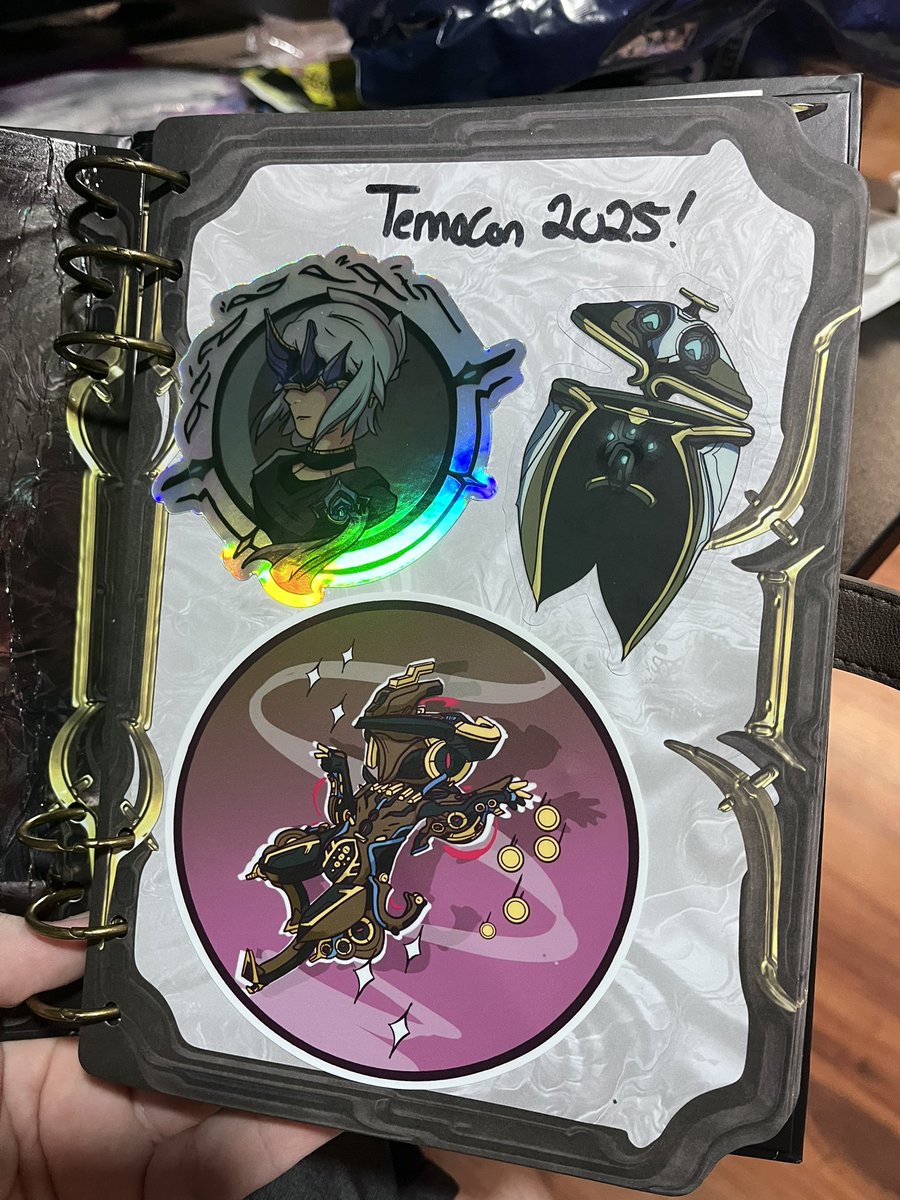 BlazingCobalt's tweet image. Stickers that I’ll be hanging out at #Tennocon this weekend!