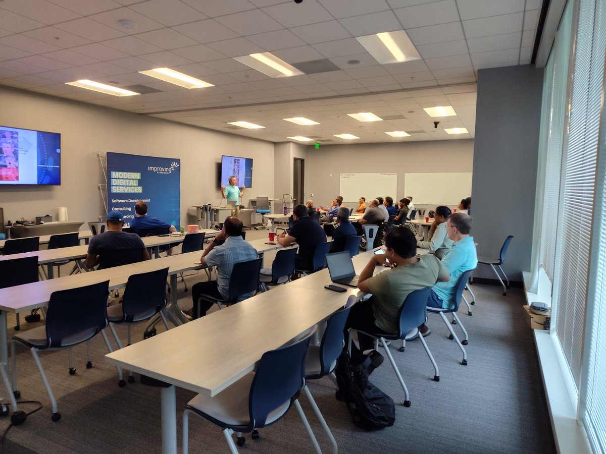 AtlCloudCon's tweet image. Amazing presentation tonight by @theonemule on Building AI-Powered Apps on Azure Container Apps. He always draws a big crowd! Check us out next month for 0 to 100: Migrating to Entra joined devices meetup.com/azure-in-the-a…