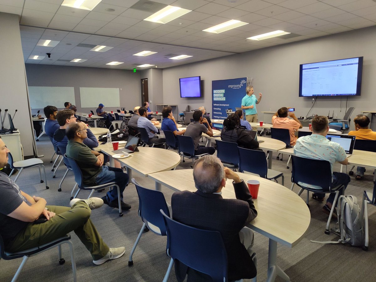 AtlCloudCon's tweet image. Amazing presentation tonight by @theonemule on Building AI-Powered Apps on Azure Container Apps. He always draws a big crowd! Check us out next month for 0 to 100: Migrating to Entra joined devices meetup.com/azure-in-the-a…