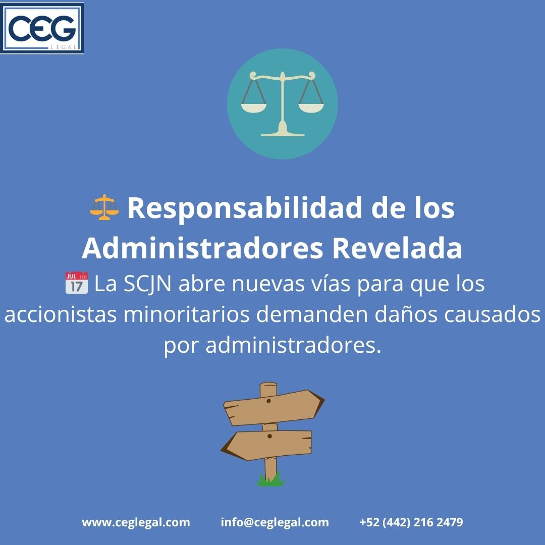 1-10 ¿Ya conoces lo que resolvió la Corte acerca de la responsabilidad de los administradores, en el caso de que actúen de forma ilícita contra accionistas minoritarios?

Para conocer más del tema, visita este link: ceglegal.mx/responsabilida…