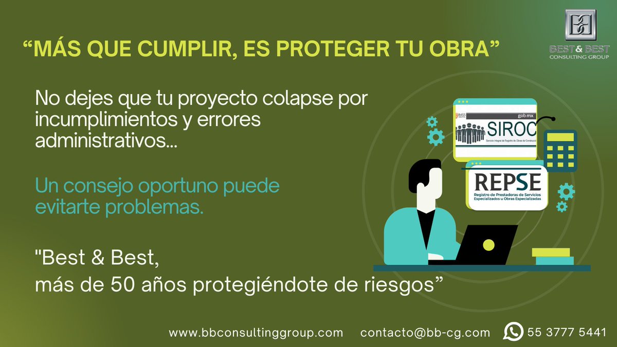 SoftwareVALA's tweet photo. Protege tu proyecto y cumple...
Conócenos y contáctanos
https://t.co/KEOFaDOHOq
Escríbenos por whatsapp 55 3777 5441
Envíanos un correo: contacto@bb-cg.com
¡Llevamos tu protección al siguiente nivel!
#subcontratistas #proveedorconfiable #REPSE #SIROC #registroREPSE #registroSIROC https://t.co/9q8kcOZyrX