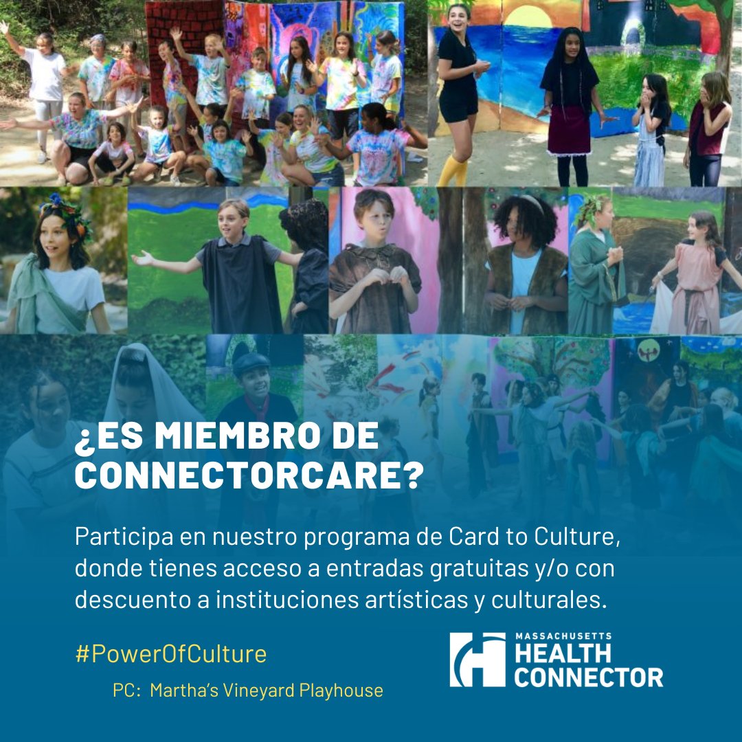 HealthConnector's tweet image. 🎉¿Te quedarás en casa este verano? Los miembros de MA Health Connector ConnectorCare pueden obtener acceso a instituciones culturales y eventos con descuentos o de forma gratuita en todo MA a través del programa Card to Culture. Explora las ubicaciones en mahealthconnector.org/connect-to-cul…