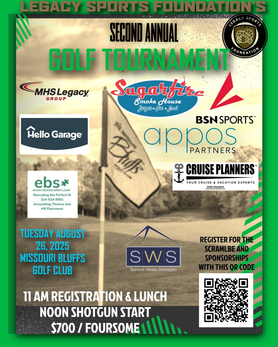 stllpa's tweet image. We&apos;d love to see all of our Klutch and Legacy teams represented at the Legacy Sports Foundation Golf Tournament!