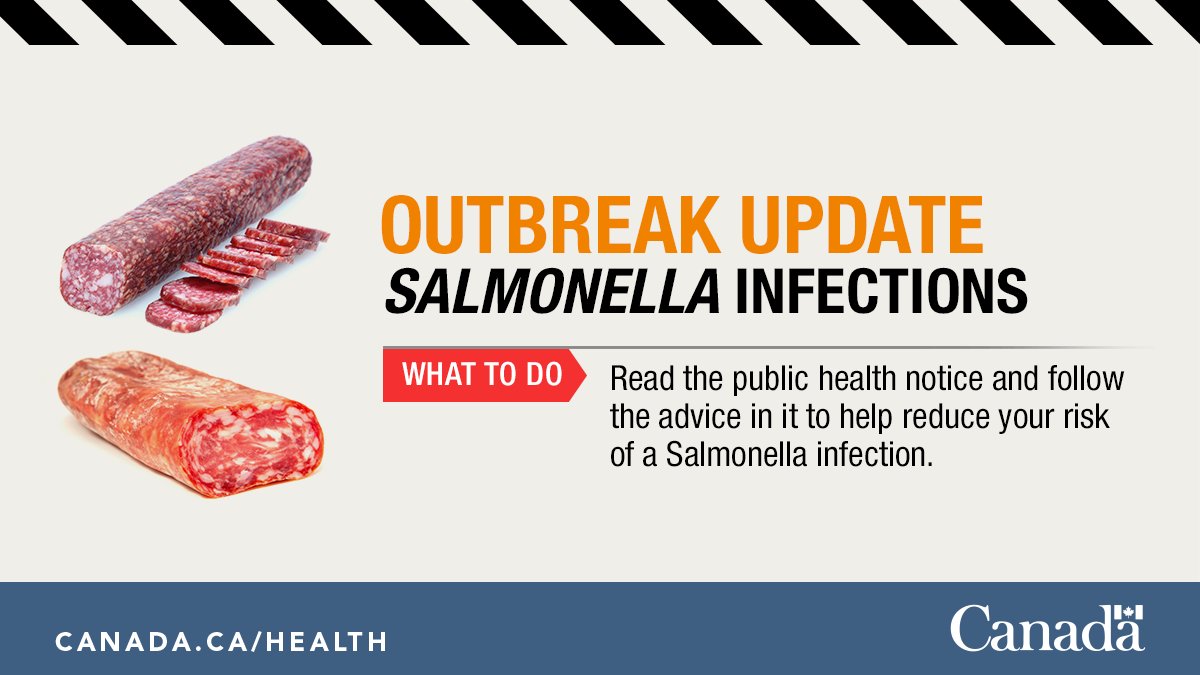 GovCanHealth's tweet image. Rea brand Soppressata Salami is now linked to an outbreak of 86 #Salmonella cases in BC, AB, MB and ON. Do not eat, sell or serve any of the recalled Rea or Bona brand salami products. More info: ow.ly/Wzwx50WqhvS
