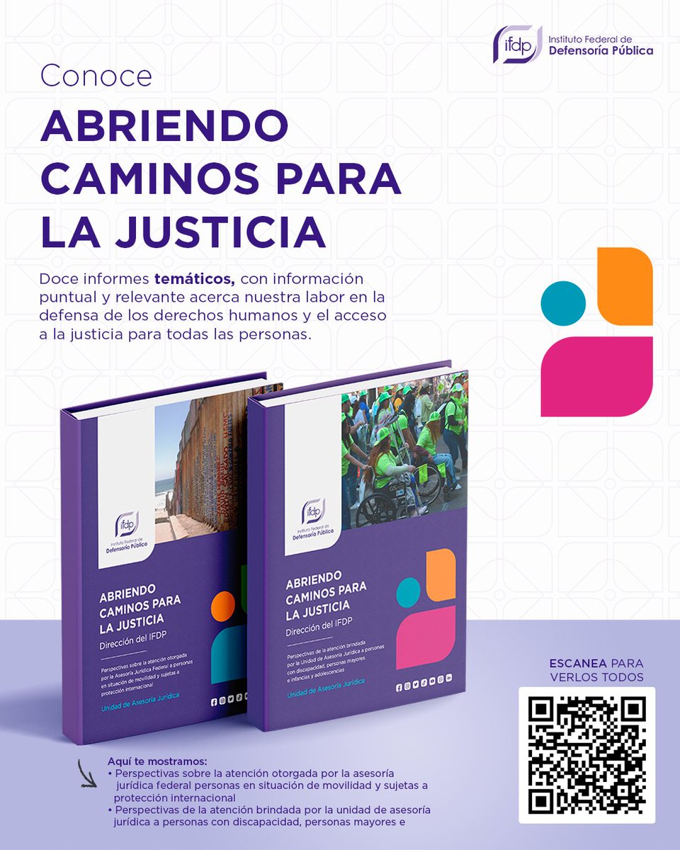 defensoriaifdp's tweet image. 📣 Conoce el trabajo de la Defensoría Pública Federal #AbriendoCaminosParaLaJusticia
“El área de Asesoría Jurídica cumple una función vital al abrir el camino hacia la justicia para personas en situación de vulnerabilidad. Para nuestro gremio, la defensoría pública representa un…