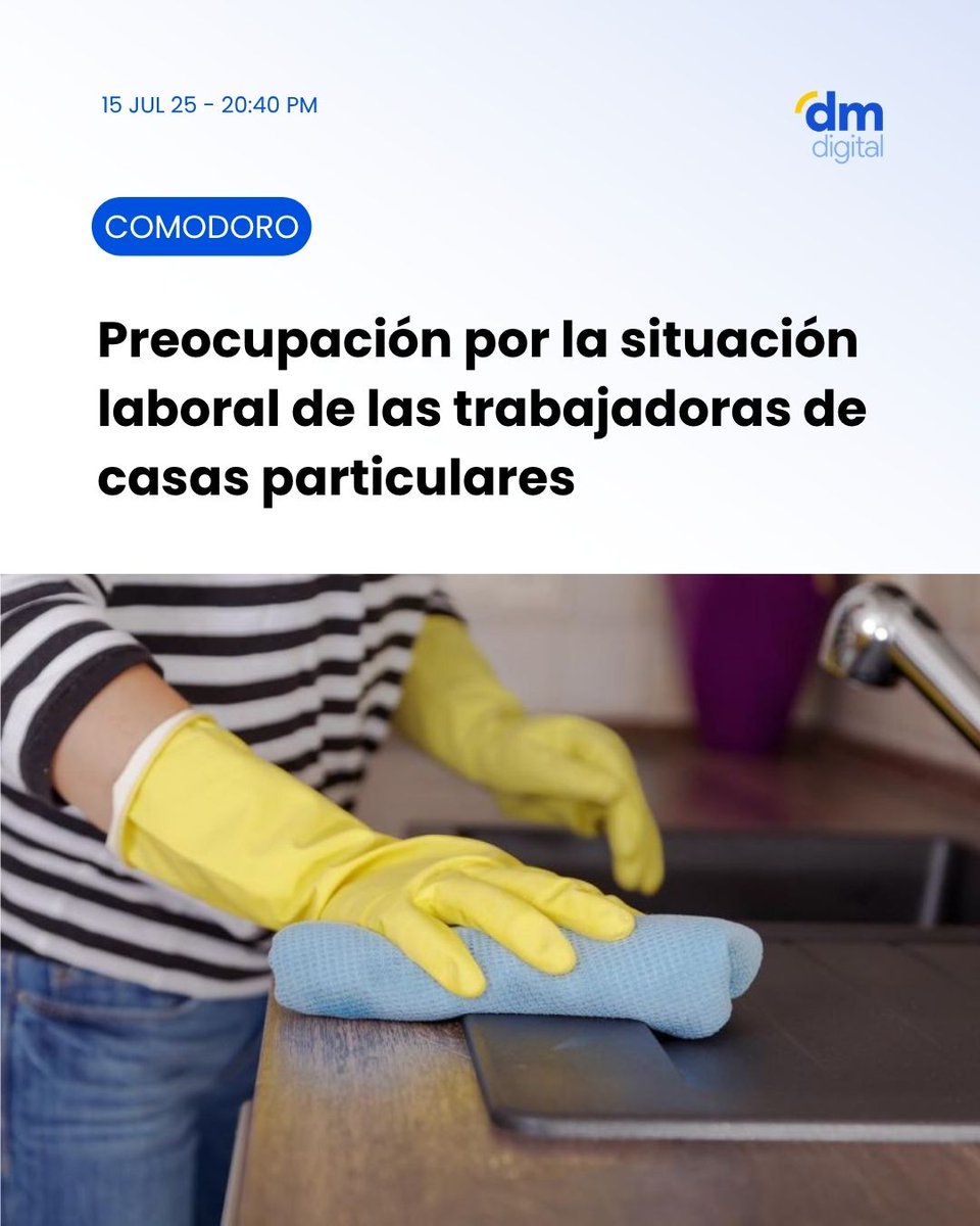 #Comodoro | Se acordó un 5,5% de aumento y un bono por 3 meses para las trabajadoras de casas particulares.

“Es poco, pero es preferible esto a nada”, dijo Eliana Muñoz.

Más info👉🏽delmardigital.net/preocupacion-p…