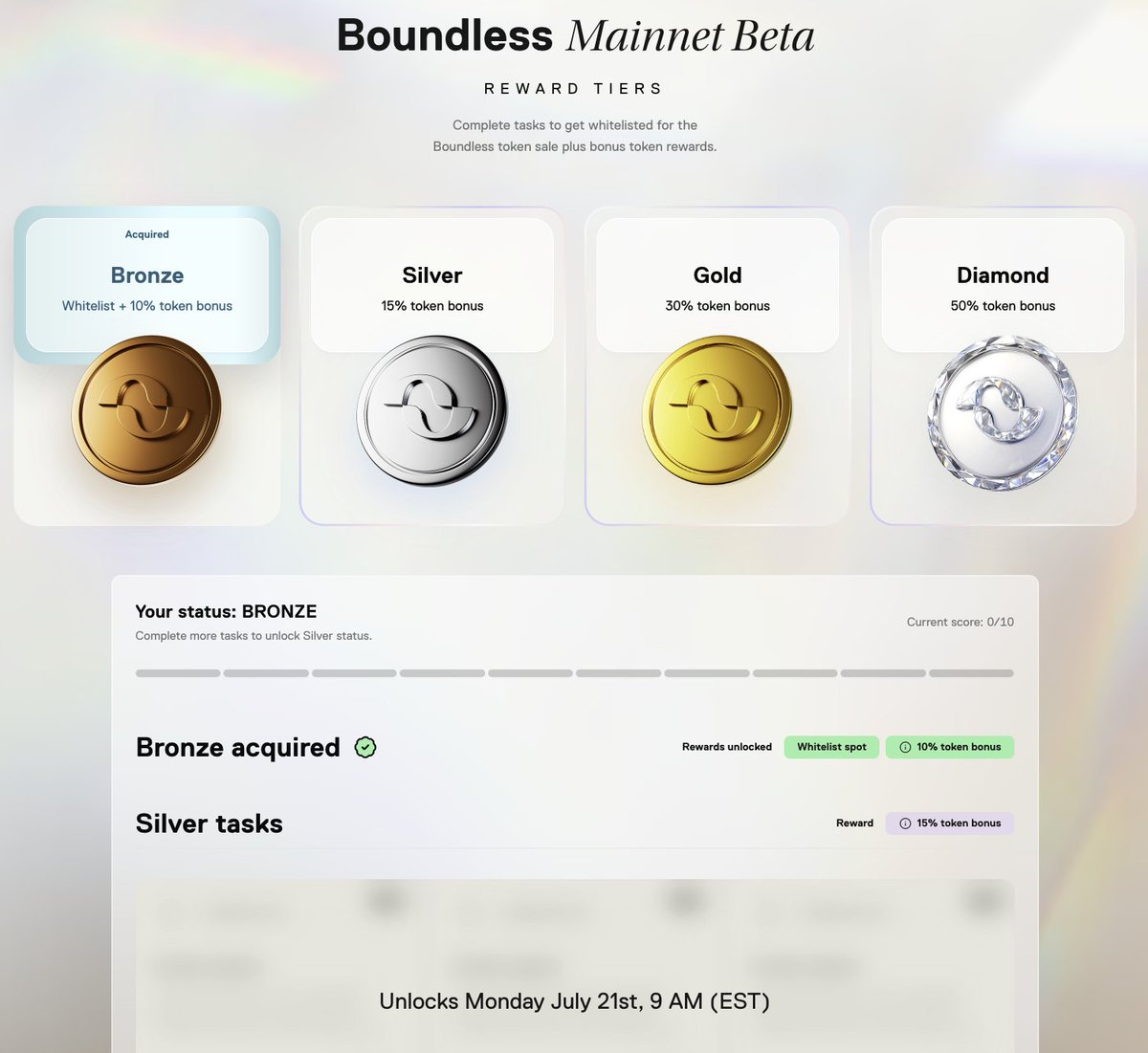 Boundless 퍼블릭세일 화이트리스트 획득하기 오늘 런칭한 @boundless_xyz 의 Mainnet Beta에서는  Finalized된 이더리움 메인넷의 모든 블록을 ZK증명으로 만들고 있습니다. 이더리움 다음으로 ZK증명을 만들 체인에 대한 투표를  진행하고 있으며, 투표에 참여하면 포인트 ...