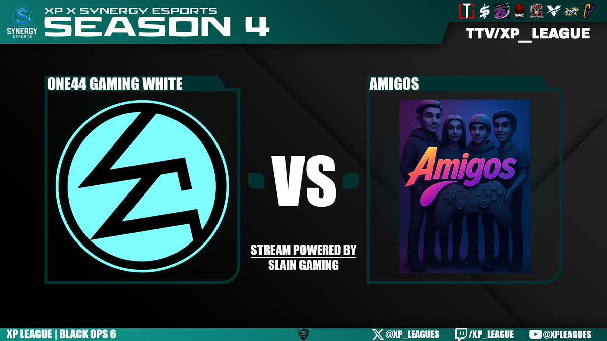 XP League (@xp_leagues) on Twitter photo 🟣XP x <a href="/SynEsportsgg/">SynergyEsports</a> Season 4🟣
🚨PLAYOFFS🚨
<a href="/ONE44_Gaming/">One44Gaming</a> 🆚 Amigos
🎙️: <a href="/DCTrig/">Trig</a>
📺: twitch.tv/xp_league
🔋 Stream Powered by <a href="/SlainGGs/">SLAiN Gaming</a> 🟣XP x <a href="/SynEsportsgg/">SynergyEsports</a> Season 4🟣
🚨PLAYOFFS🚨
<a href="/ONE44_Gaming/">One44Gaming</a> 🆚 Amigos
🎙️: <a href="/DCTrig/">Trig</a>
📺: twitch.tv/xp_league
🔋 Stream Powered by <a href="/SlainGGs/">SLAiN Gaming</a>