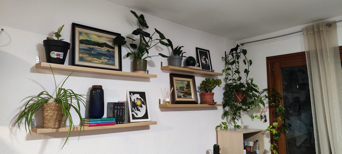 I'm not an expert in interior decor, but our place is looking great. And yeah, most of the paintings are handmade!