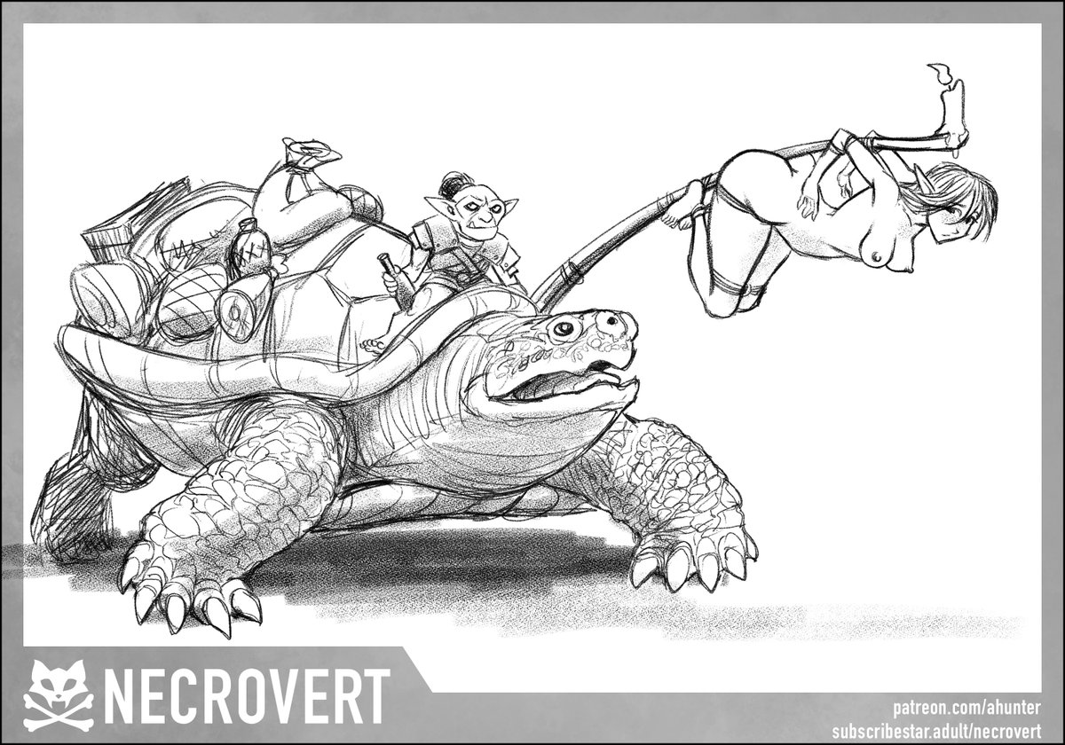 Carrot and Stick

A Patron request that I particularly enjoyed!

I post all my monthly Sketches and Pinups, including the things I can’t post here, once a month on my Patreon site at: patreon.com/ahunter
And on SubscribeStar at: subscribestar.adult/necrovert