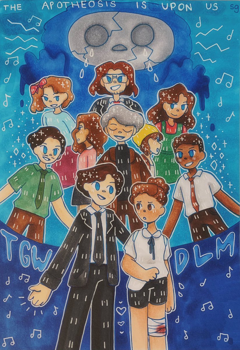 thespookytoad's tweet image. redrew a piece i made in 2021 bc I’m not in LA for tgwdlmr #starkid #tgwdlm #tgwdlmr #theguywhodidntlikemusicals