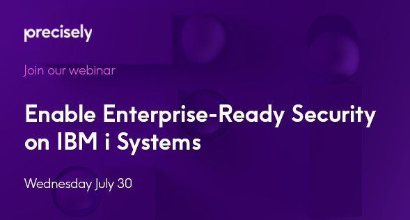Precisely (@preciselydata) on Twitter photo Join our #webinar on July 30th and learn how you can align #IBMi security with enterprise-wide strategies—boosting visibility, control, and resilience across your IT landscape. Register here: okt.to/aL5dOt Join our #webinar on July 30th and learn how you can align #IBMi security with enterprise-wide strategies—boosting visibility, control, and resilience across your IT landscape. Register here: okt.to/aL5dOt