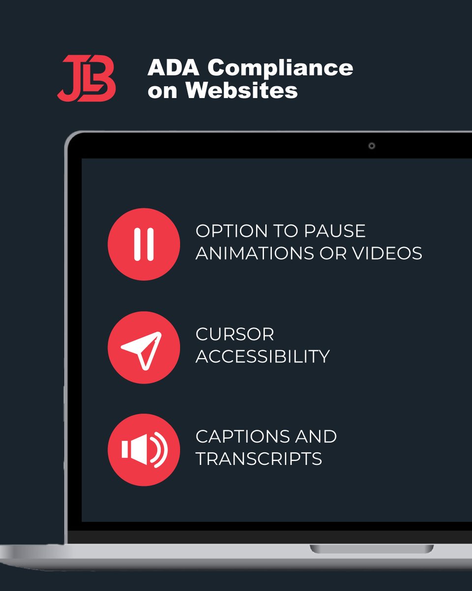 JLBllc's tweet photo. Is Your Website ADA Compliant?
ADA compliance ensures your website is accessible to everyone, and it’s more important than ever. JLB can help your business meet accessibility standards while creating a seamless user experience. Learn more here: https://t.co/8fXcZTYsdX https://t.co/PXbxlDxV6k