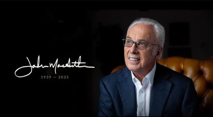 “Con tristeza, pero también con gozo, despedimos a John MacArthur, un siervo fiel que por más de 50 años predicó la Palabra con valentía. Su vida nos inspira a vivir para Cristo. 🕊️ #FeCristiana #JohnMacArthur”