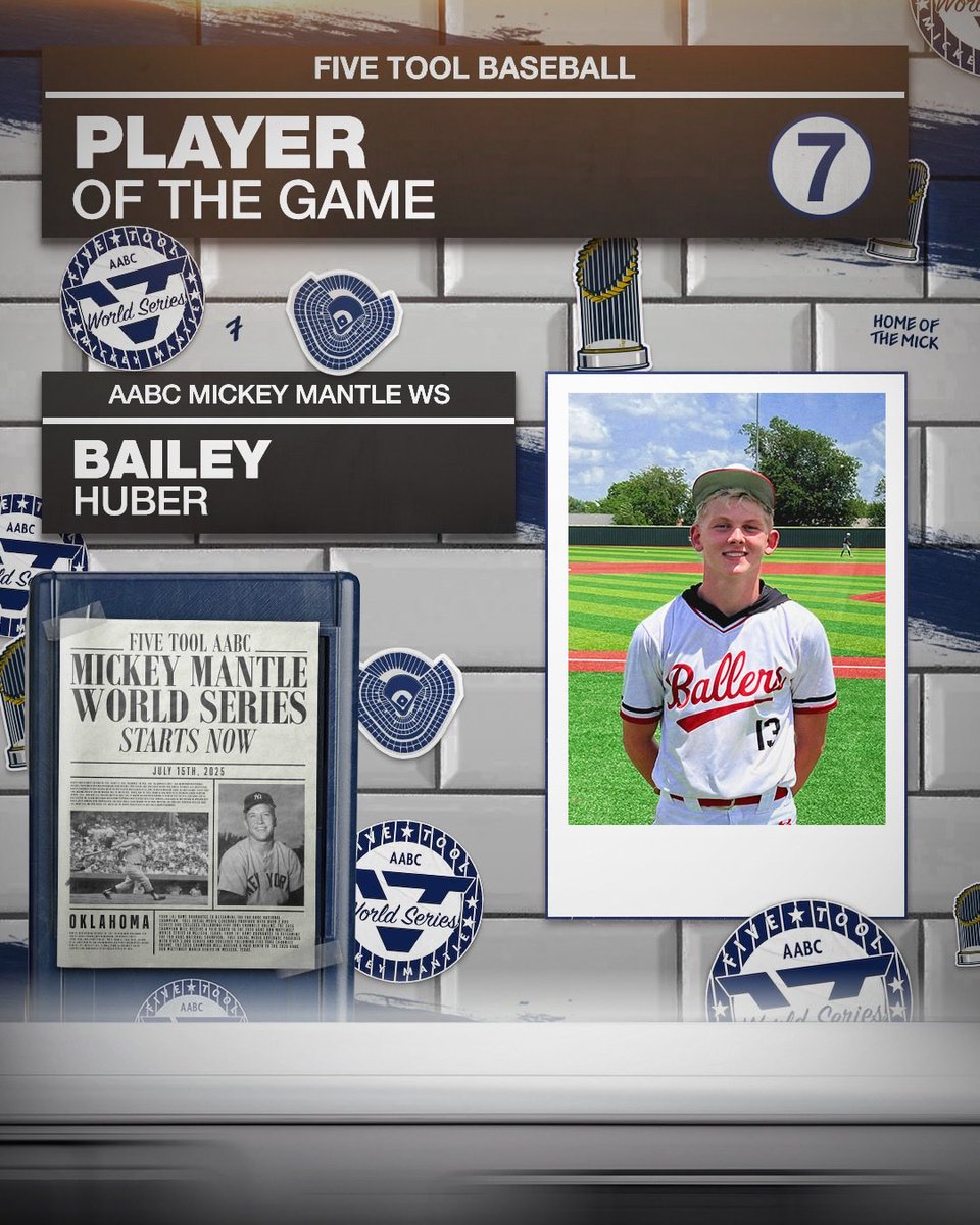 Five Tool Oklahoma (@fivetoolok) on Twitter photo #MantleWS F: <a href="/TBTTexas/">TBT Texas Baseball</a> 16U Scout 14, Quad State Kings Silver 5
PoG: <a href="/BaileyHuber13/">Bailey Huber</a> 3-4, 3B, 2 RBI, 2R #MantleWS F: <a href="/TBTTexas/">TBT Texas Baseball</a> 16U Scout 14, Quad State Kings Silver 5
PoG: <a href="/BaileyHuber13/">Bailey Huber</a> 3-4, 3B, 2 RBI, 2R