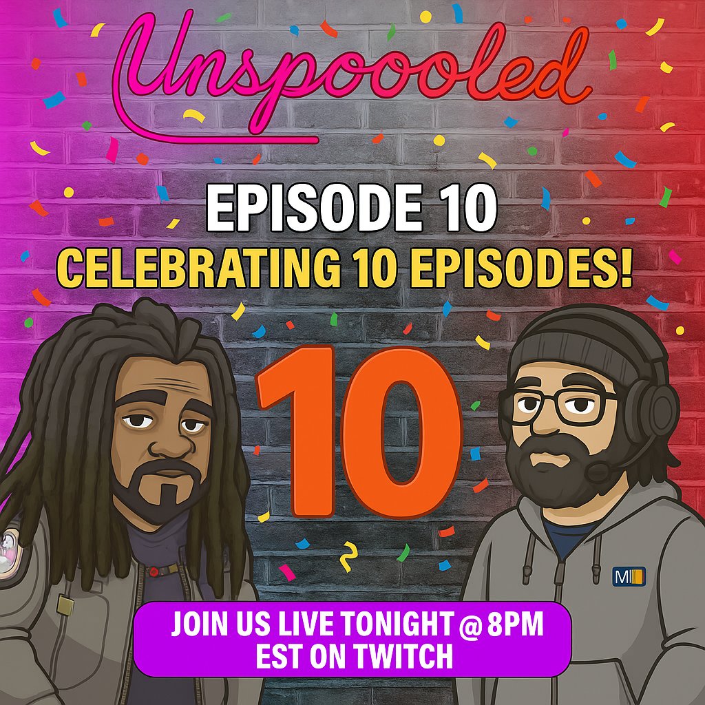 unspooled3DPod's tweet image. It’s our 10th Episode!
Tonight on Unspooled, we celebrate 10 awesome episodes of 3D printing talk, maker moments, and community-powered creativity.
Unspooled: Episode 10
TONIGHT @ 8PM EST
Live on Twitch
Come hang with us — we’re just getting started.
#Unspooled3DPod