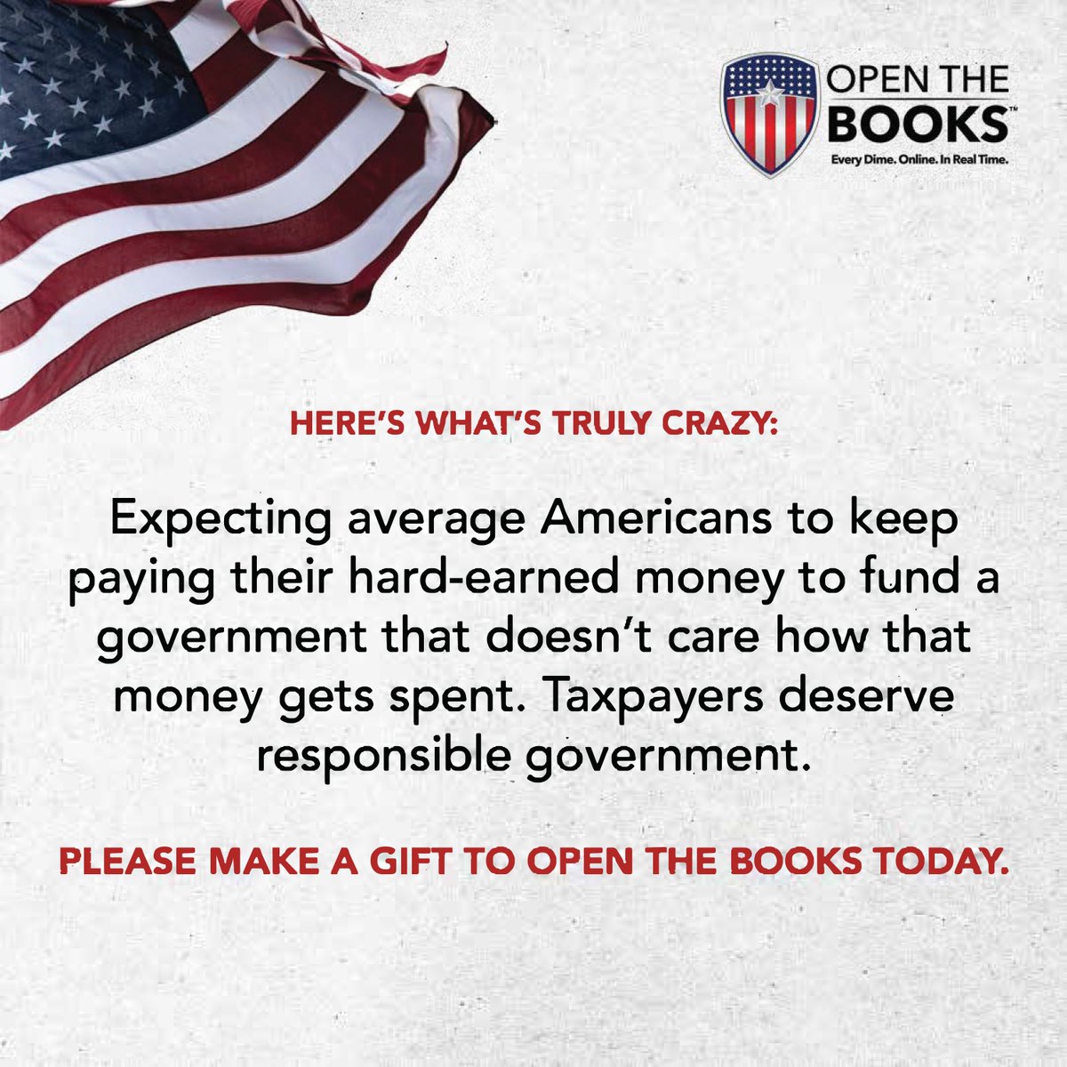 open_the_books's tweet image. With Open the Books, you are leading the Transparency Revolution that is cutting through government bureaucracy the way water cuts through stone.
If you think taxpayers deserve a responsible, accountable government, please make a gift to Open the Books today:…