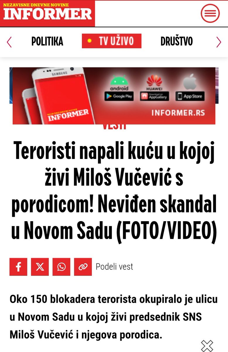 anabrnabic's tweet image. Blokaderi, kontejner teroristi, misle da će predsednika SNS Miloša Vučevića @milos_vucevic uplašiti ovakvim fašističkim ispadima? Neće. SNS @sns_srbija će stajati uvek na braniku otadžbine, a prvi među nama je Miloš. Mislite da stranku u kojoj su Aleksandar @avucic i Miloš…