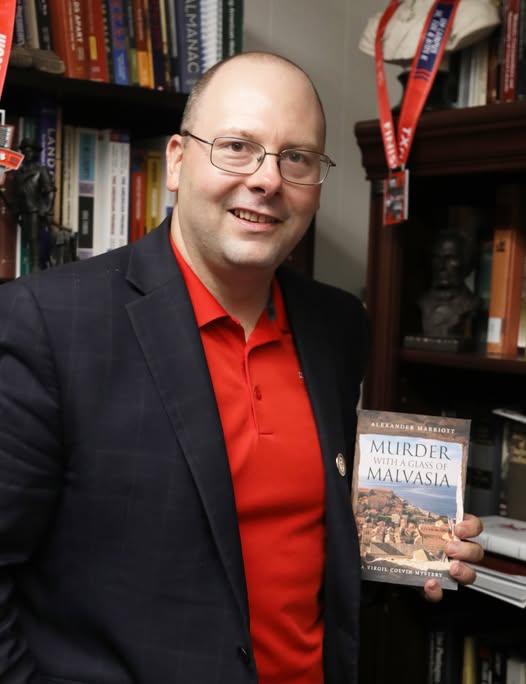 Alvin Community College (@alvincollege) on Twitter photo Need a good book to read this summer? History Chair Dr. Alexander Marriott recently published his second historical novel "Murder with a glass of Malvasia." There's a launch party happening on July 26th at <a href="/murderbooks/">Murder By The Book</a>
murderbooks.com/Marriott Need a good book to read this summer? History Chair Dr. Alexander Marriott recently published his second historical novel "Murder with a glass of Malvasia." There's a launch party happening on July 26th at <a href="/murderbooks/">Murder By The Book</a>
murderbooks.com/Marriott